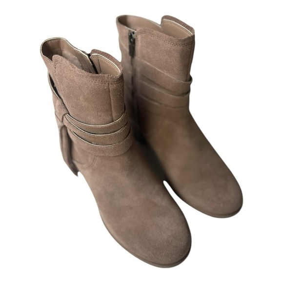 Kookaburra By Ugg Women’s Kenz Tan Suede Tassel Heeled Ankle Boots - Picture 8 of 9